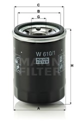 W 610 1 MANN FILTER Фільтр мастил