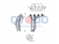 Oyodo 10N0106-OYO Каталітичний seat skoda vw