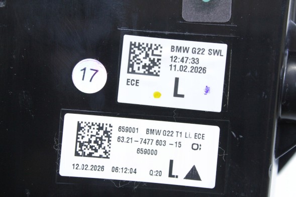 BMW OE 7477603 63217477603 #17 ЗАДНІЙ ЛІХТАР ЛІВИЙ В КРИЛО ЄВРОПА BMW G22 G82 M4 G26 GRANCOUPE i4 7477603