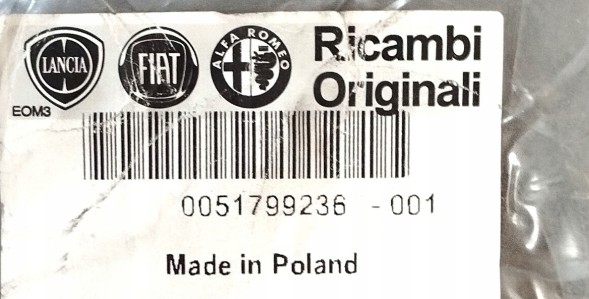 Fiat OE 51799236 Гальмівні диски задні fiat croma 05-10 1,9d 1,8 2,2 vectra c ory 51799236