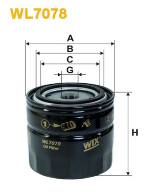 WL7078 WIX FILTERS Фільтр оливи