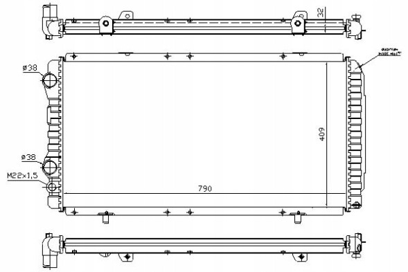 Nissens NIS61390(iMOTO) Охолоджувач двигуна citroen jumper fiat ducato peug + набір водія #37