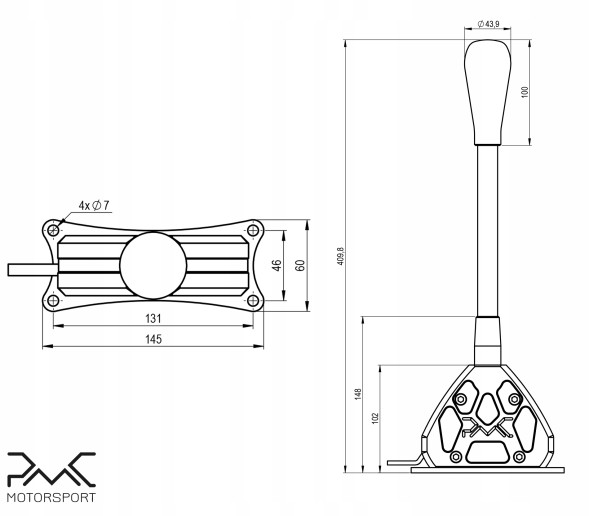 Китай S8HPB-BCL Black Edition Shifter 8HP DCT DKG DSG PDK - чорний алюмінієвий качанок