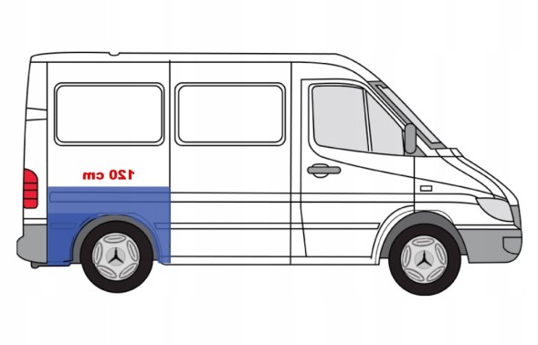 AB 5456412 КРИЛО ЗАДНЕ PRA MERCEDES SPRINTER VW LT КОРОТКЕ 95-