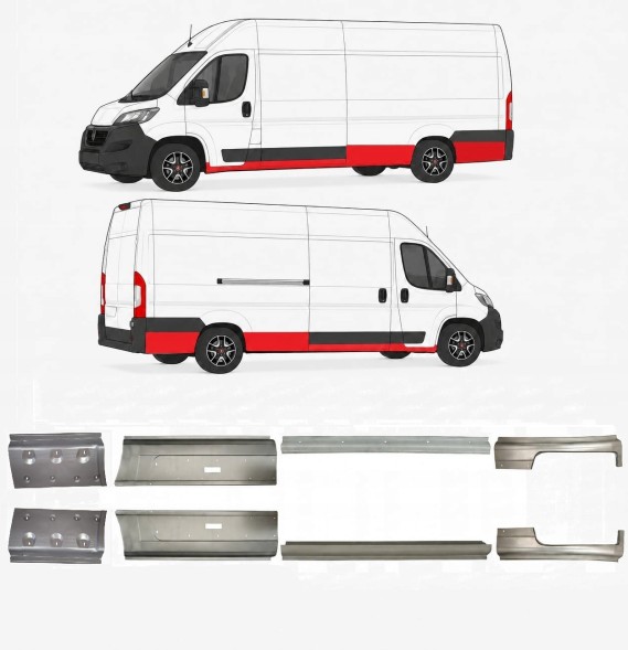 BOLMA-MB M03RPR Набір для ремонту порога та крила для BOXER DUCATO JUMPER 2006- EXTRA L4, 8 шт.