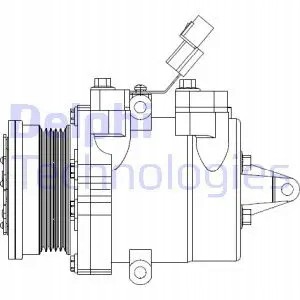 Delphi CS20534 Компресор компресора кондиціонера cs20534 delphi