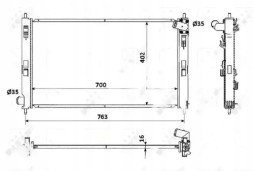 NRF 53906 Охолоджувач води 53906 nrf citroen mitsubishi asx