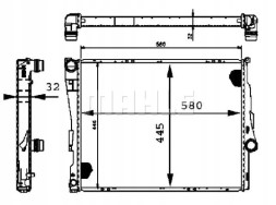 Mahle CR 455 000P Охолоджувач води cr 455 000p mahle bmw 3 e46