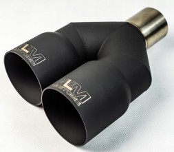 WLM Customs WLM-BLK2x89 Подвійний вихлопний наконечник WLM Black Y-PIPE 2x89 мм