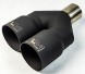 WLM Customs WLM-BLK2x89 Подвійний вихлопний наконечник WLM Black Y-PIPE 2x89 мм