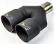 WLM Customs WLM-BLK2x89 Подвійний вихлопний наконечник WLM Black Y-PIPE 2x89 мм