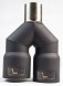 WLM Customs WLM-BLK2x89 Подвійний вихлопний наконечник WLM Black Y-PIPE 2x89 мм
