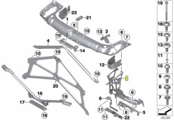 BMW OE 51647320386 Кронштейн фари правого окуляра BMW 3 GT F34
