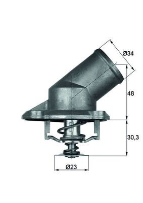 TI 224 92 MAHLE ORIGINAL Термостат