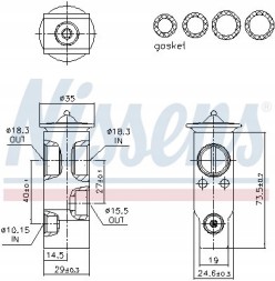 Nissens 999386 Розширювальний клапан кондиціонера - nissens 999386