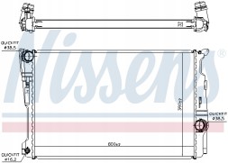 Nissens 60809 Радіатор, система охолодження двигуна nissens 60809