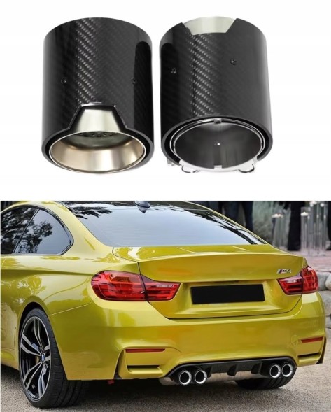 BM KOŃCÓWKI CARBON 60MM 92MM 105MM SREBRNE НАКОНЕЧНИК ВИХЛОПУ 60-63ММ 92ММ 105ММ КАРБОН СРІБНИЙ BMW М