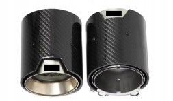 BM KOŃCÓWKI CARBON 60MM 92MM 105MM SREBRNE НАКОНЕЧНИК ВИХЛОПУ 60-63ММ 92ММ 105ММ КАРБОН СРІБНИЙ BMW М