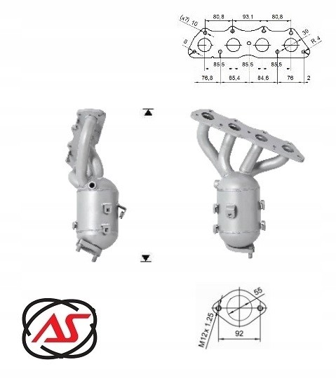 AS 61066 As каталізатор hyundai i20/ix20/ix35 1,4/1,6 євро 5/6