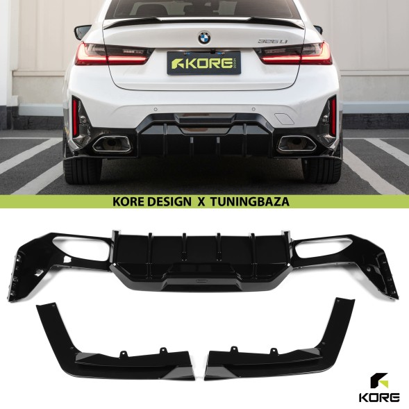 Китай KR0132012E Задній дифузор BMW G20 / G21 LCI M-Performance ABS Чорний Сапфір KORE