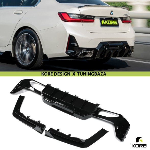 Китай KR0132012E Задній дифузор BMW G20 / G21 LCI M-Performance ABS Чорний Сапфір KORE