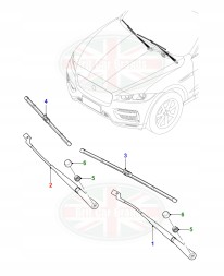 Jaguar ОО T4A1174 Важіль склоочисника jaguar f-pace x761 t4a1174 hk8317527ba