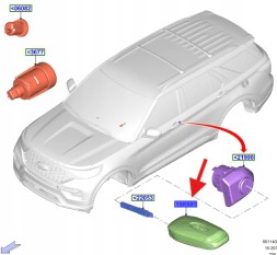 Ford OE DS7T-15K601-AJ DS7Z15K601AC ПУЛЬТ ДИСТАНЦІЙНОГО КЕРУВАННЯ FORD EXPLORER 2019- OE 2409425 _ DS7T-15K601-AJ