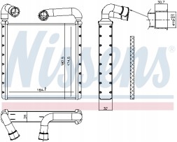 Nissens 73943 Теплообмінник, обігрів салону nissens 73943