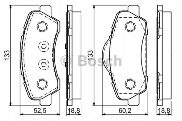 Bosch 0 986 494 713 Колодки хам.Передні bosch гальмівні колодки передні 0 986 494 713