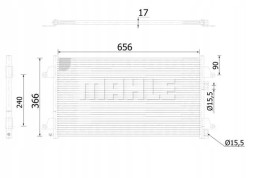 Mahle AC 366 000S Конденсатор радіатора кондиціонування повітря ac 366 000s mahle