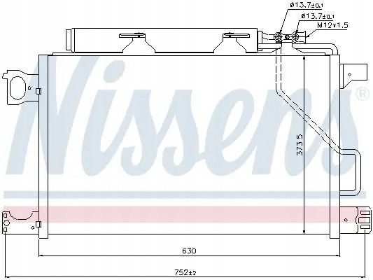 Nissens 94794 Осушувач кондиціонера радіатора охолоджувача