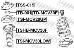 TD MCV30F FEBEST ВІДБІЙНИК ПЕРЕДНЬОГО АМОРТИЗАТОРА