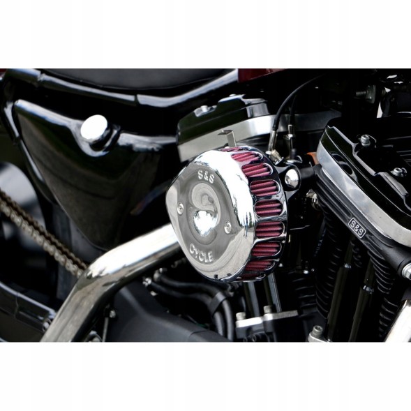 0AMS S04 S&amp;S Mini Teardrop Stealth повітряний фільтр для Softail 00-15, Dyna №: 563074