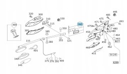 Mercedes-Benz OE Mercedes-Benz Actros Кронштейн правого дзеркала A0028104414