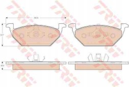 TRW GDB1984 + DF2803 AUDI A3 I (8L1) Колодки + диски передні TRW AUDI A3 I 1 8L1 256 мм