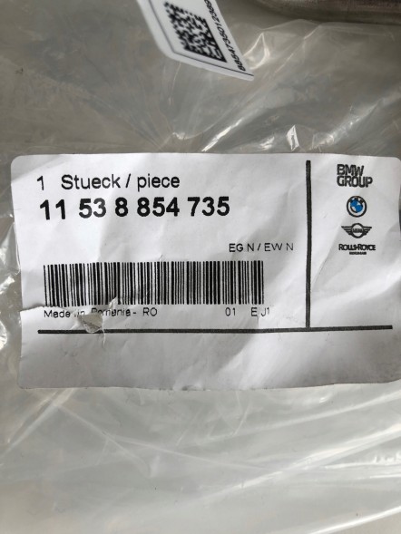 BMW OE 11538854735 , 8854735 Przewód powrotny płynu chłodzącego b46 b48 bmw 11538854735 oryginał