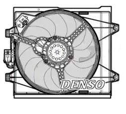 Denso DER09048 Вентилятор охолодження 300w der09048 denso fiat 500