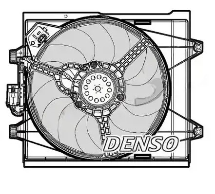 Denso DER09048 Вентилятор охолодження 300w der09048 denso fiat 500