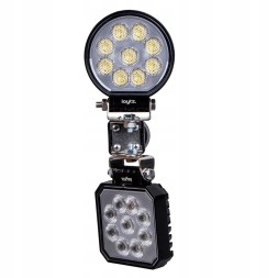 Mizar 66321 4x Робоча фара LED 12V 24V 36 світлодіодів 3600 лм квадратна кругла + кріплення Комплект