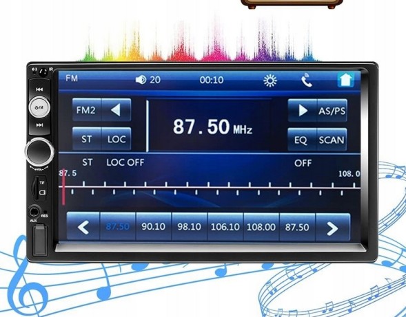 Zzvf RADIO SAMOCHODOWE АКСЕСУАРНЕ РАДІО Podofo 7023B 7"