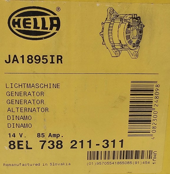 DRI 235126602 ГЕНЕРАТОР TOYOTA CELICA / COROLLA / MR 2 / STARLET - JA189IR