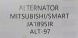 DRI 235126602 ГЕНЕРАТОР TOYOTA CELICA / COROLLA / MR 2 / STARLET - JA189IR