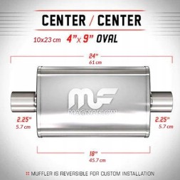 Magnaflow Глушник MagnaFlow з нержавіючої сталі 4x9 2.25"/2.25" 57 мм / 57 мм 11245