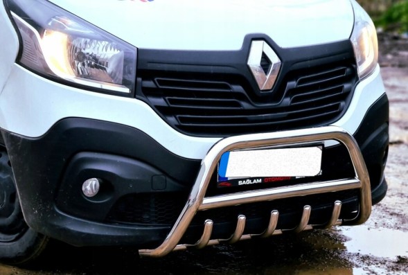Китай PWT03_RT14 Renault Trafic 2014 - Передня дужка A-Bar кенгуру, хром