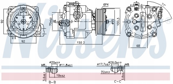 Nissens 890806 Компресор кондиціонера nissens 890806