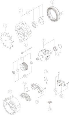 V-maxzone Part VIC-163179 Альтернатор для MG 279