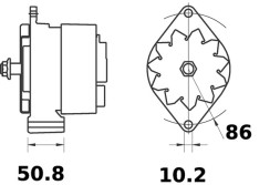 V-maxzone Part VIC-163179 Альтернатор для MG 279