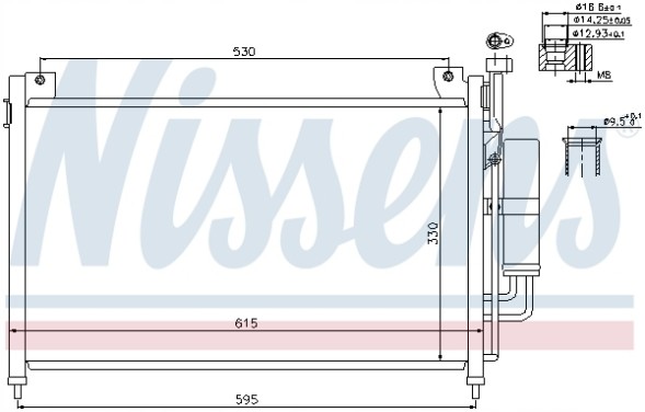 Nissens 940033 Конденсатор, кондиціонер nissens 940033