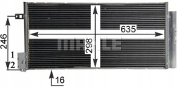 Mahle AC 505 001S Конденсатор радіатора кондиціонування повітря з осушувачем