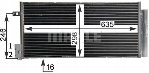 Mahle AC 505 001S Конденсатор радіатора кондиціонування повітря з осушувачем